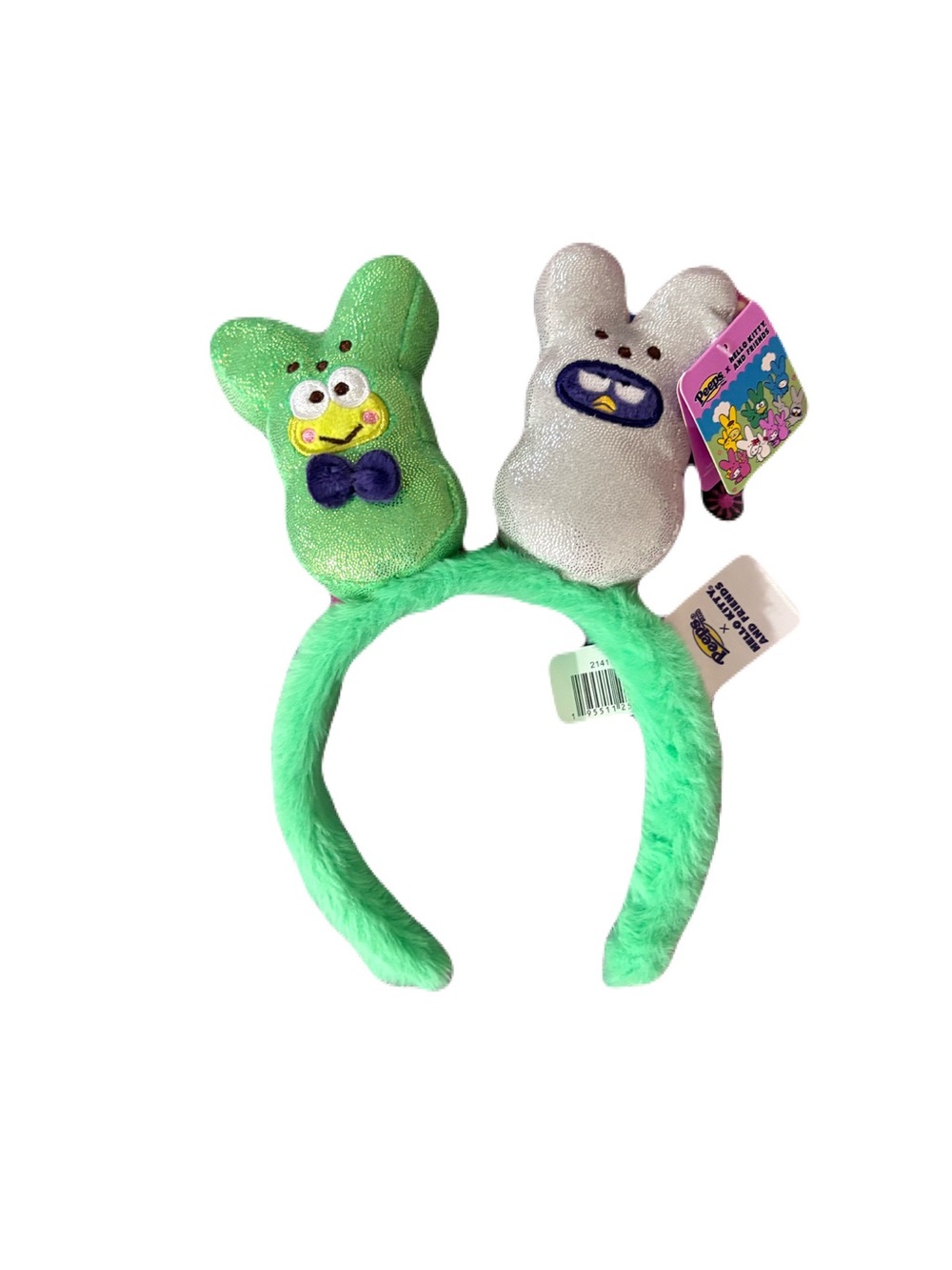 Hello Kitty x Peeps keroppi & batz maru easter headband bnwt 💚🩶💚🩶